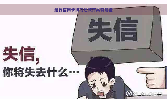 建行信用卡协商还款方案有哪些