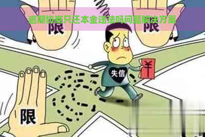 逾期协商只还本金违法吗问题解决方案