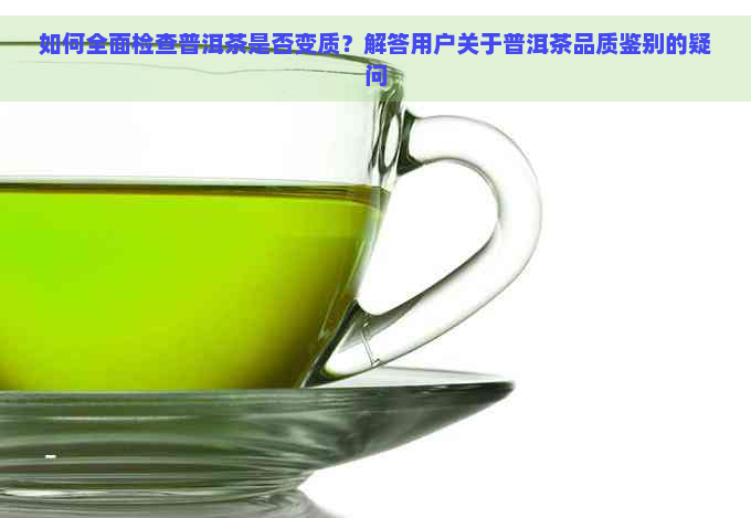 如何全面检查普洱茶是否变质？解答用户关于普洱茶品质鉴别的疑问