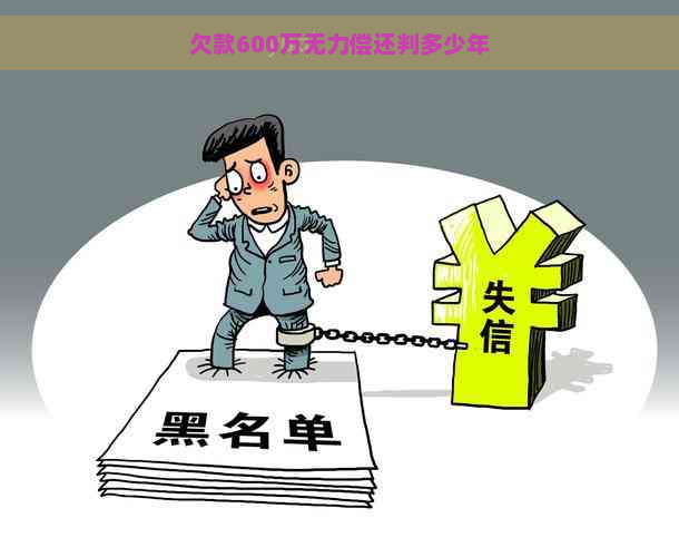 欠款600万无力偿还判多少年