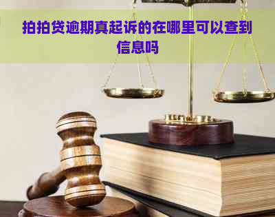 逾期真起诉的在哪里可以查到信息吗