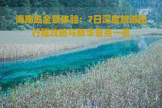 海南岛全景体验：7日深度旅游团行程攻略与精华景点一览