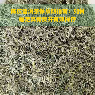 陈皮普洱茶保质期指南：如何确定其新度并有效保存