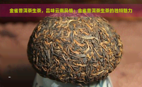 金雀普洱茶生茶，品味云南风情：金雀普洱茶生茶的独特魅力