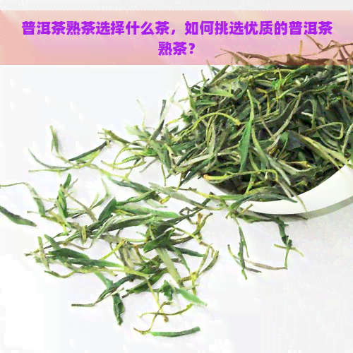 普洱茶熟茶选择什么茶，如何挑选优质的普洱茶熟茶？