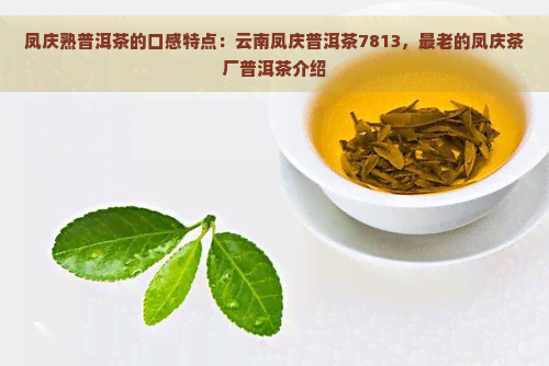 凤庆熟普洱茶的口感特点：云南凤庆普洱茶7813，最老的凤庆茶厂普洱茶介绍