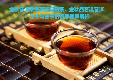 金秋普洱茶生茶还是熟茶，金秋品茗选普洱：生茶与熟茶的口感差异解析