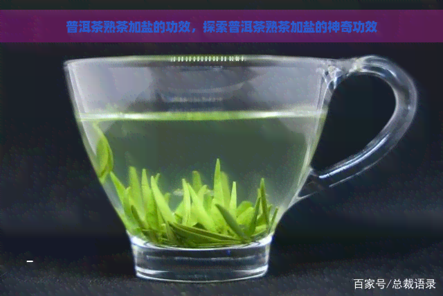 普洱茶熟茶加盐的功效，探索普洱茶熟茶加盐的神奇功效