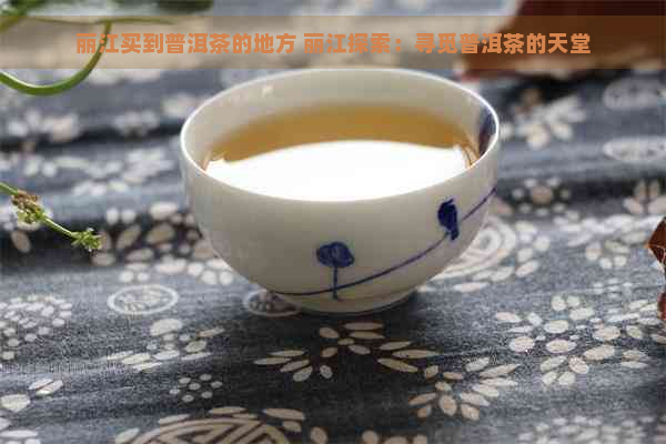 丽江买到普洱茶的地方 丽江探索：寻觅普洱茶的天堂