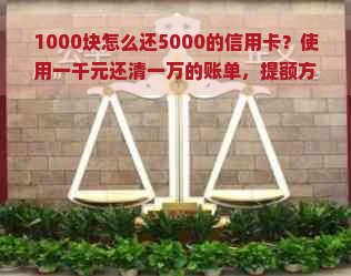 1000块怎么还5000的信用卡？使用一千元还清一万的账单，提额方法揭秘！