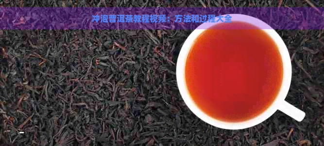 冲泡普洱茶教程视频：方法和过程大全