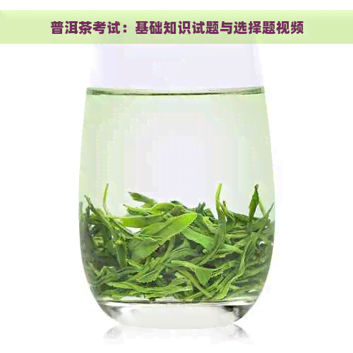 普洱茶考试：基础知识试题与选择题视频