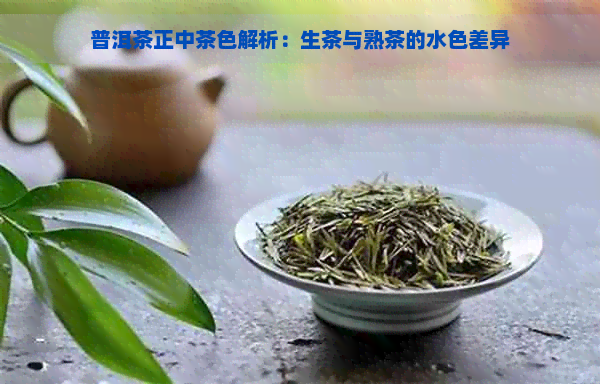 普洱茶正中茶色解析：生茶与熟茶的水色差异