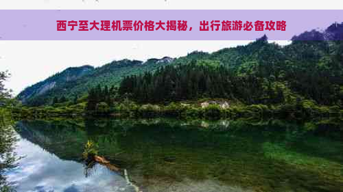 西宁至大理机票价格大揭秘，出行旅游必备攻略