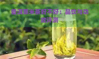 普洱薏米茶好不好：品饮与功效评测