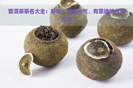 普洱茶茶名大全：好听、简约大气、有意境的名字推荐