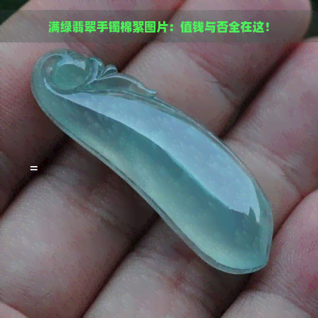 满绿翡翠手镯棉絮图片：值钱与否全在这！