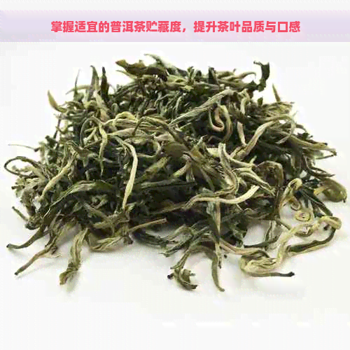 掌握适宜的普洱茶贮藏度，提升茶叶品质与口感