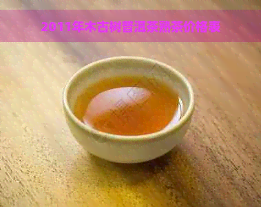 2011年木古树普洱茶熟茶价格表