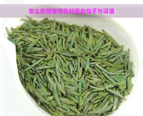 怎么称赞普洱茶好喝的句子与词语