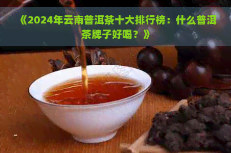 《2024年云南普洱茶十大排行榜：什么普洱茶牌子好喝？》