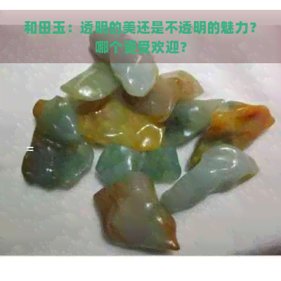 和田玉：透明的美还是不透明的魅力？哪个更受欢迎？