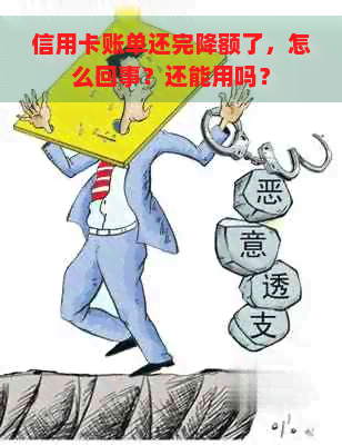 信用卡账单还完降额了，怎么回事？还能用吗？