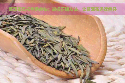 普洱茶怎样煮熟的快：掌握正确方法，让普洱茶迅速煮开