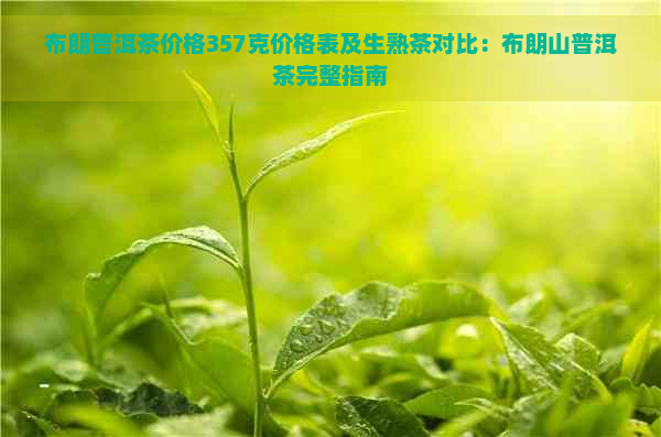 布朗普洱茶价格357克价格表及生熟茶对比：布朗山普洱茶完整指南