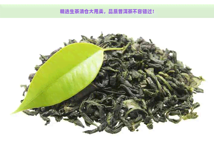 精选生茶清仓大甩卖，品质普洱茶不容错过！