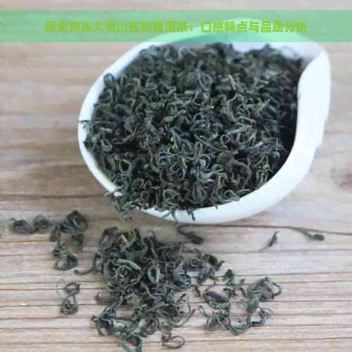 探索邦东大雪山古树普洱茶：口感特点与品质分析