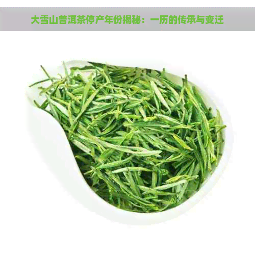 大雪山普洱茶停产年份揭秘：一历的传承与变迁