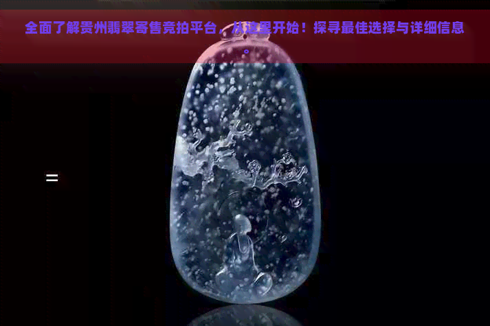 全面了解贵州翡翠寄售竞拍平台，从这里开始！探寻更佳选择与详细信息。