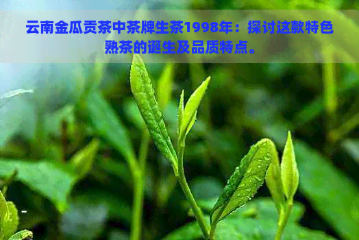 云南金瓜贡茶中茶牌生茶1998年：探讨这款特色熟茶的诞生及品质特点。