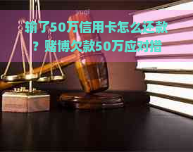 输了50万信用卡怎么还款？博欠款50万应对措