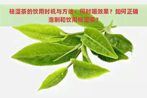 祛湿茶的饮用时机与方法：何时喝效果？如何正确泡制和饮用祛湿茶？