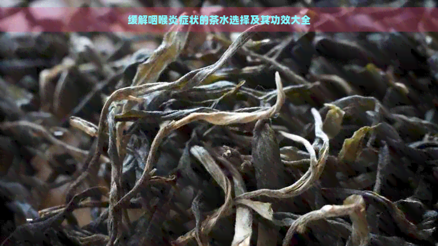 缓解咽喉炎症状的茶水选择及其功效大全