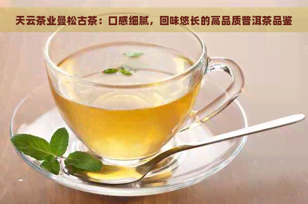 天云茶业曼松古茶：口感细腻，回味悠长的高品质普洱茶品鉴