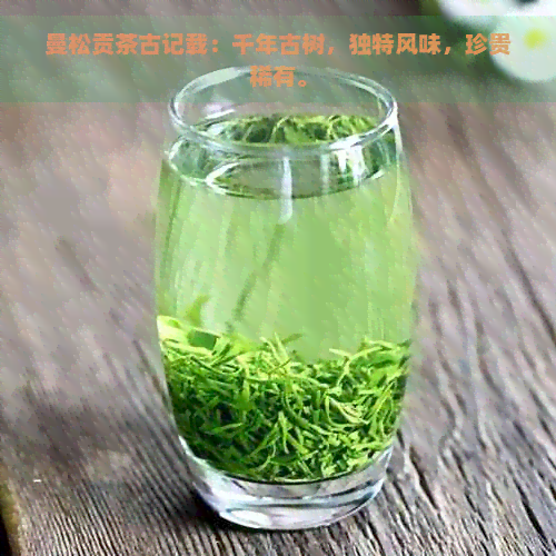 曼松贡茶古记载：千年古树，独特风味，珍贵稀有。