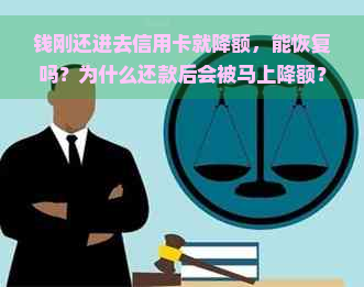 钱刚还进去信用卡就降额，能恢复吗？为什么还款后会被马上降额？