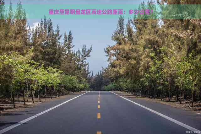 重庆至昆明盘龙区高速公路距离：多少公里？
