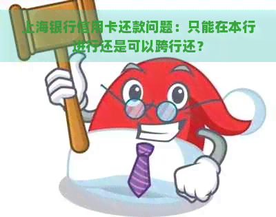 上海银行信用卡还款问题：只能在本行进行还是可以跨行还？