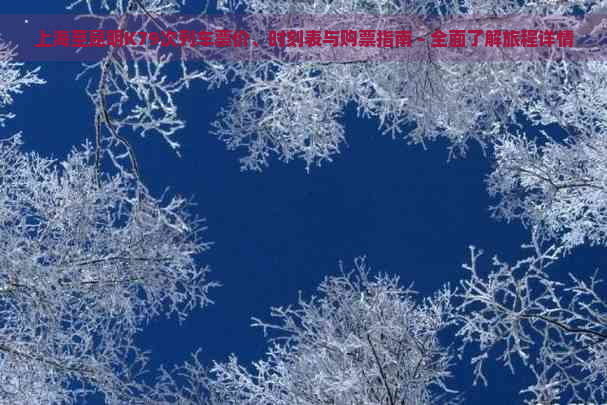 上海至昆明K79次列车票价、时刻表与购票指南 - 全面了解旅程详情