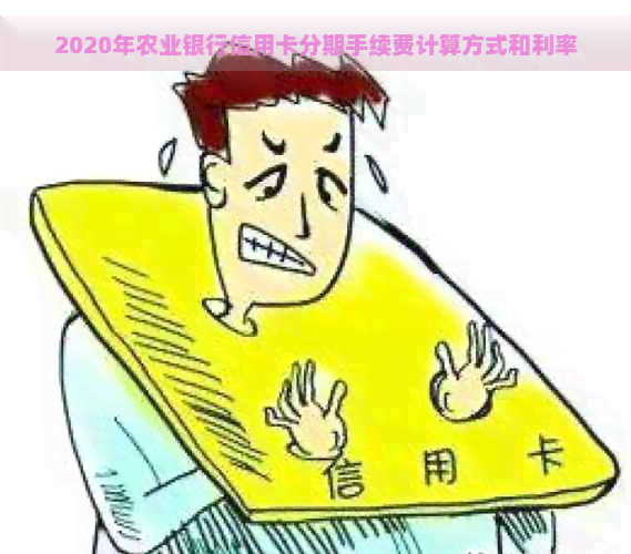 2020年农业银行信用卡分期手续费计算方式和利率