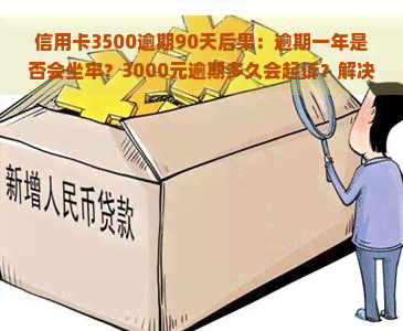 信用卡3500逾期90天后果：逾期一年是否会坐牢？3000元逾期多久会起诉？解决300元逾期问题的方法是什么？逾期一个月需要支付多少费用？逾期5天对300元信用卡有多严重？逾期是否会影响？