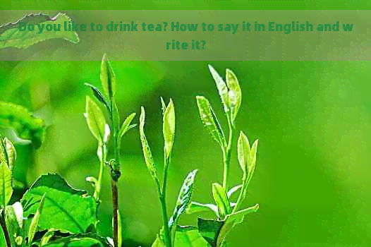 Do you like to drink tea? How to say it in English and write it?