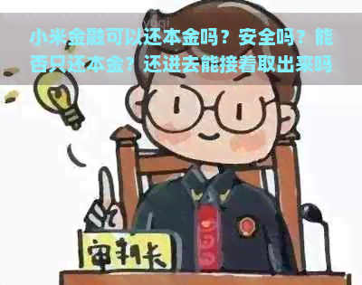 小米金融可以还本金吗？安全吗？能否只还本金？还进去能接着取出来吗？