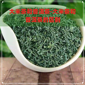 大米茶和普洱茶-大米茶和普洱茶的区别