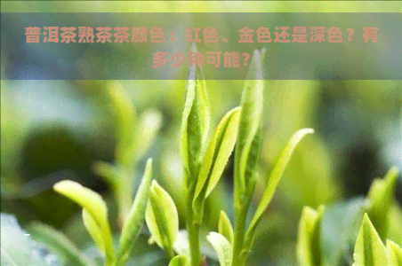 普洱茶熟茶茶颜色：红色、金色还是深色？有多少种可能？