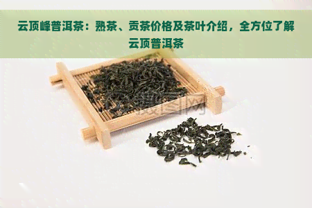 云顶峰普洱茶：熟茶、贡茶价格及茶叶介绍，全方位了解云顶普洱茶